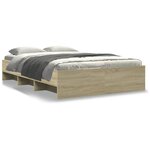 vidaXL Cadre de lit sans matelas chêne sonoma 140x190 cm