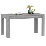 vidaXL Table à dîner Sonoma gris 140x74 5x76 cm Bois d'ingénierie