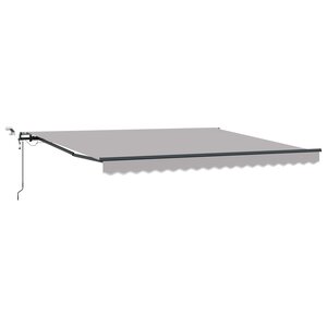 Auvent Rétractable Automatique vidaXL avec LED Gris Clair 400x350 cm