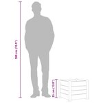 vidaXL Lit surélevé de jardin PP Moka 43x43x35 cm