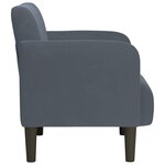 vidaXL Fauteuil avec accoudoirs gris foncé 54 cm velours