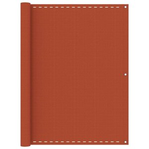 vidaXL Écran de balcon Orange 120x500 cm PEHD
