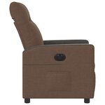vidaXL Fauteuil inclinable électrique Marron Tissu