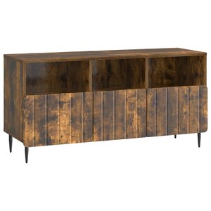 vidaXL Meuble TV Chêne fumé 102 x 34 5 x 50 cm Bois d'ingénierie