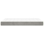 vidaXL Matelas de lit à ressorts ensachés gris clair 120x220x20 cm