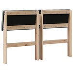 vidaXL Tête de lit capitonnée Gris clair 120 cm Pin massif