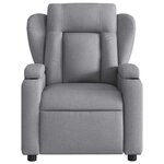 vidaXL Fauteuil inclinable Gris clair Tissu