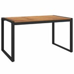vidaXL Table de jardin et pieds en forme de U 140x80x75 cm bois acacia