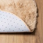 vidaXL Tapis shaggy à poils longs NAVARRA beige 160x160 cm polyester