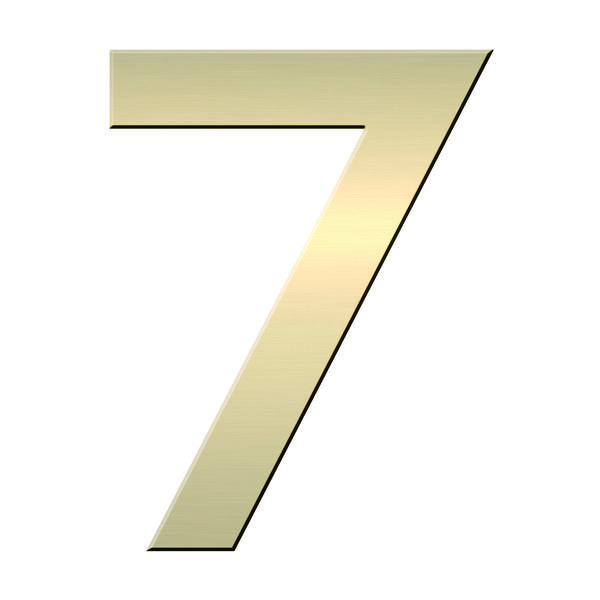 N° 7 en Laiton  adhésif puissant  50 mm x 2 mm