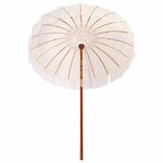 vidaXL Parasol Macramé Crème 190 x 190 x 260 cm