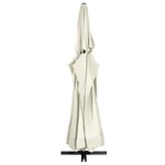 vidaXL Parasol de jardin avec mât en aluminium 600 cm Blanc sable