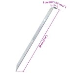 vidaXL Piquets de tente 24 Pièces 30 cm Ø20 mm acier galvanisé