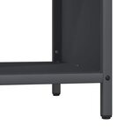 vidaXL Étagère à bois de chauffage avec plateau en bois anthracite