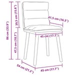 vidaXL Chaises à manger lot de 2 taupe tissu