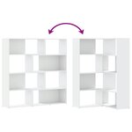 vidaXL Bibliothèque d'angle à 4 niveaux blanc bois d'ingénierie