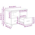 vidaXL Banc d'entrée avec coussin Chêne fumé 60 x 38 x 46 cm