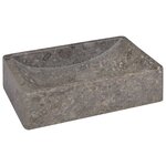 vidaXL Lavabo 45x30x12 cm marbre gris brillant