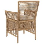 vidaXL Chaise d'Extérieur avec coussin 2 Pièces Beige et crème polyrotin