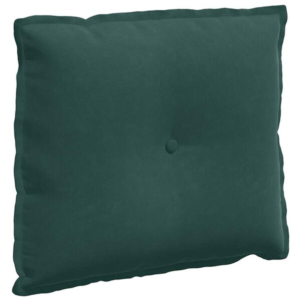 vidaXL Coussin de Dos Vert foncé 60 x 50 cm Tissu en velours côtelé