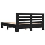 vidaXL Cadre de lit sans matelas noir 150x200 cm