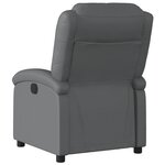 vidaXL Fauteuil de massage inclinable électrique gris similicuir