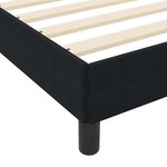 vidaXL Lit à ressorts avec matelas Noir 160 x 210 cm tissu