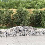 vidaXL Paniers à gabions arqués 15 Pièces 400x50x40/60 cm Fer galvanisé
