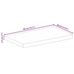 vidaXL Dessus de table à bord vivant 40x30x2 5 cm bois massif manguier