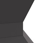 Foyer Hexagonal vidaXL Noir 50x50x40 cm Acier