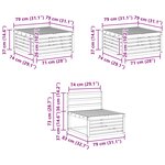 vidaXL Ensemble de canapés d'extérieur 6 pc Naturel