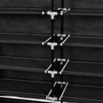 vidaXL Armoire à chaussures avec housse 115 x 28 x 110cm Tissu Noir