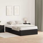 vidaXL Cadre de lit Chêne noir 190 x 120 x 31 5 cm Bois d'ingénierie