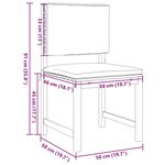 vidaXL Chaise de jardin sans accoudoirs 2 Pièces Marron