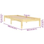 vidaXL Cadre de lit sans matelas bois massif