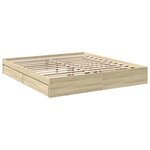 vidaXL Cadre de lit avec tiroirs sans matelas chêne sonoma 180x200 cm