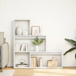 vidaXL Étagère séparatrice de pièce à 3 niveaux blanc 123x29x123 cm