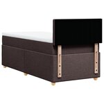 vidaXL Sommier à lattes de lit avec matelas Marron foncé 90x200 cm