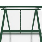 vidaXL Serre avec cadre de base vert 169x169x202 cm aluminium