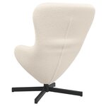 Fauteuil suspendu vidaXL en tissu velouté crème