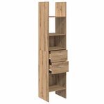 vidaXL Bibliothèque chêne artisanal 40 x 35 x 180 cm Bois d'ingénierie