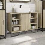 vidaXL Armoire lavabo de salle de bain chêne sonoma 91x35x60 cm