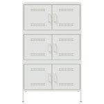 vidaXL Buffet haut blanc 68x39x113 cm acier