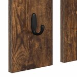 vidaXL Porte-manteau mural avec étagère Chêne fumé 84 x 10 x 80 cm