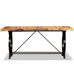vidaXL Table à manger Bois de manguier brut 180 cm