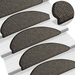 vidaXL Tapis d'escalier autocollants 15 Pièces 65x21x4 cm Anthracite