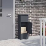 vidaXL Boîte de dépôt de colis Anthracite 44.5 x 29 x 110.5 cm Acier