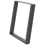 vidaXL Pieds de table à manger en U 2 pièces Anthracite 80 x (72-73) cm Acier