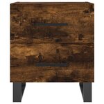 vidaXL Tables de chevet 2Pièces chêne fumé 40x35x47 5cm bois d’ingénierie