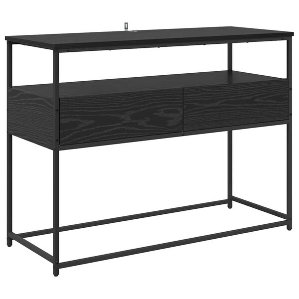 vidaXL Table console Chêne noir 100 x 40 x 75 cm Bois d'ingénierie